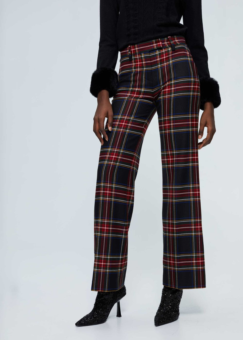 Straight fit pants with belt – Georges Rech Paris