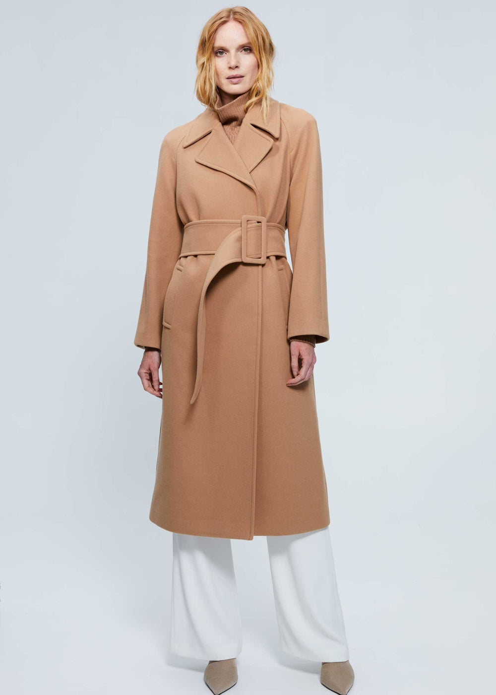 Manteau mi long outlet camel