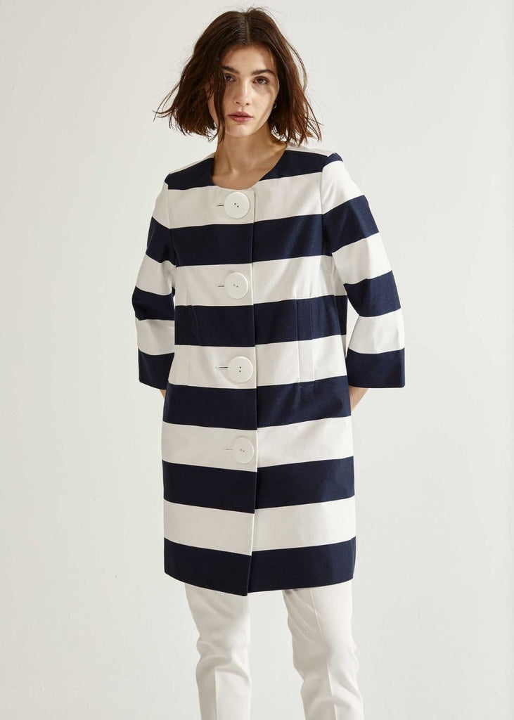 Short striped sailor coat