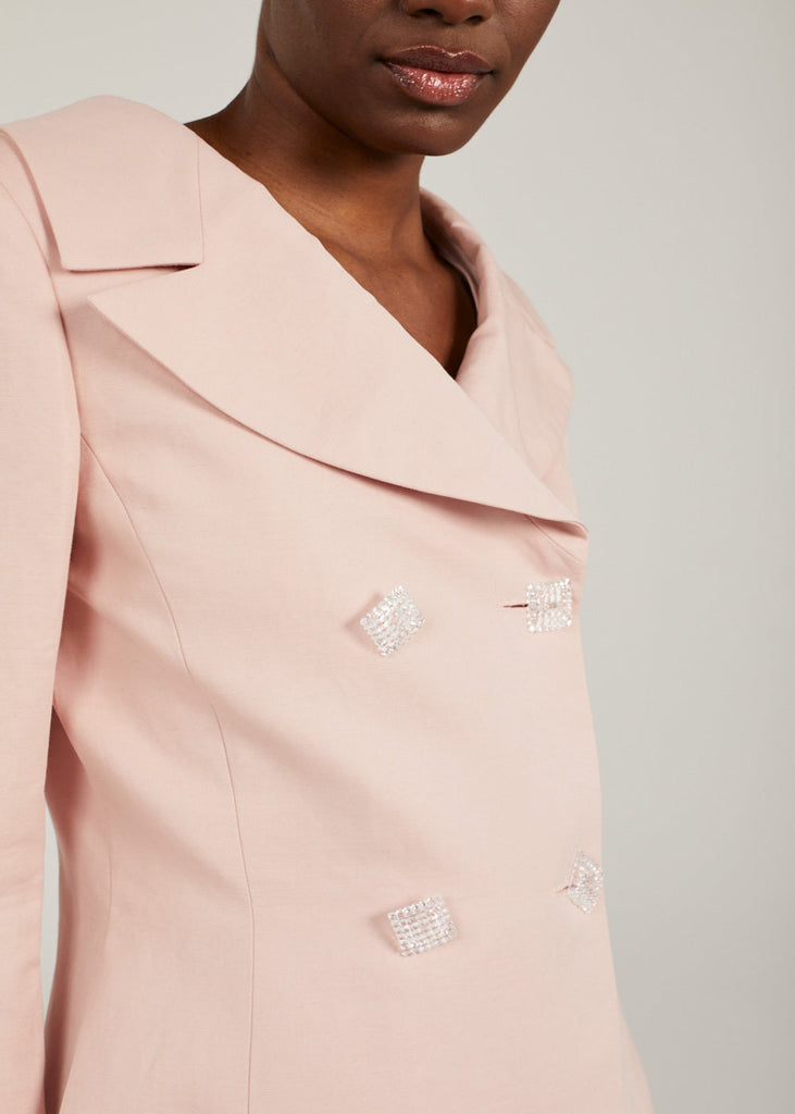 Medium pink double-breasted jacket